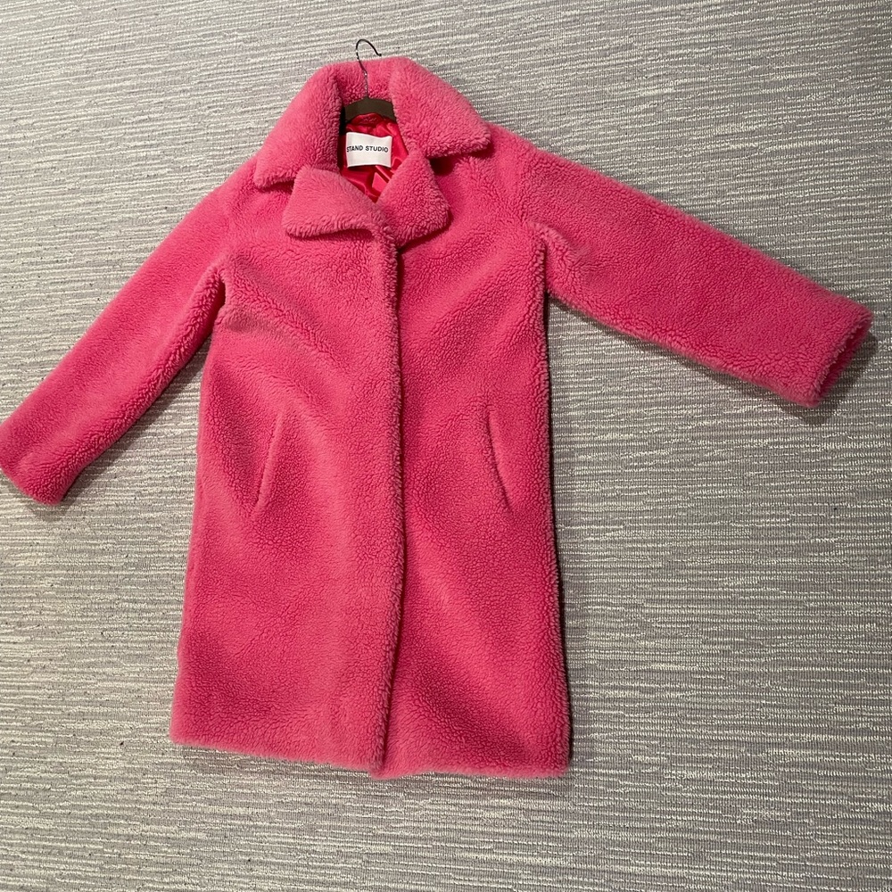 Stand Studio Camille Cocoon Coat Fuscia